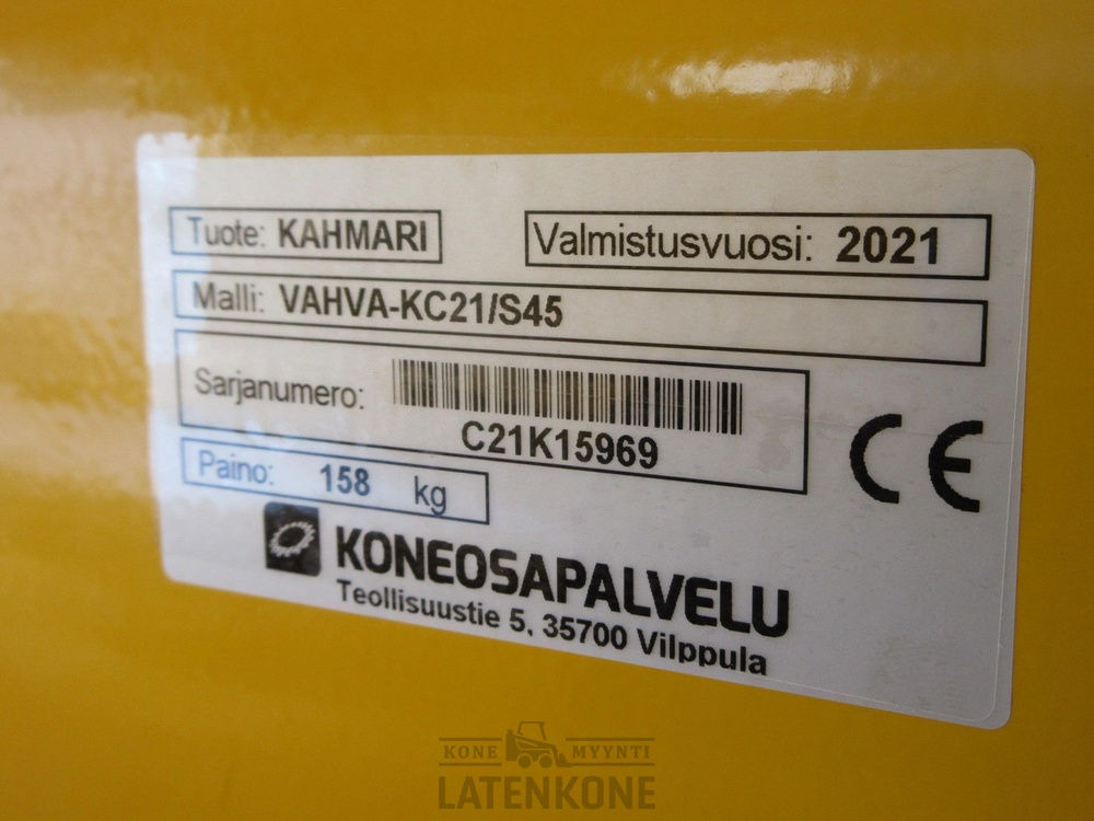 Garra de Máquina de construção Vahva KC21 E4 S45 kaivinkoneen koura: foto 13