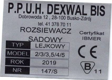 Dexwal fertilizer spreader 300 l - Distribuidor de fertilizantes: foto 4 Dexwal fertilizer spreader 300 l - Distribuidor de fertilizantes: foto 4