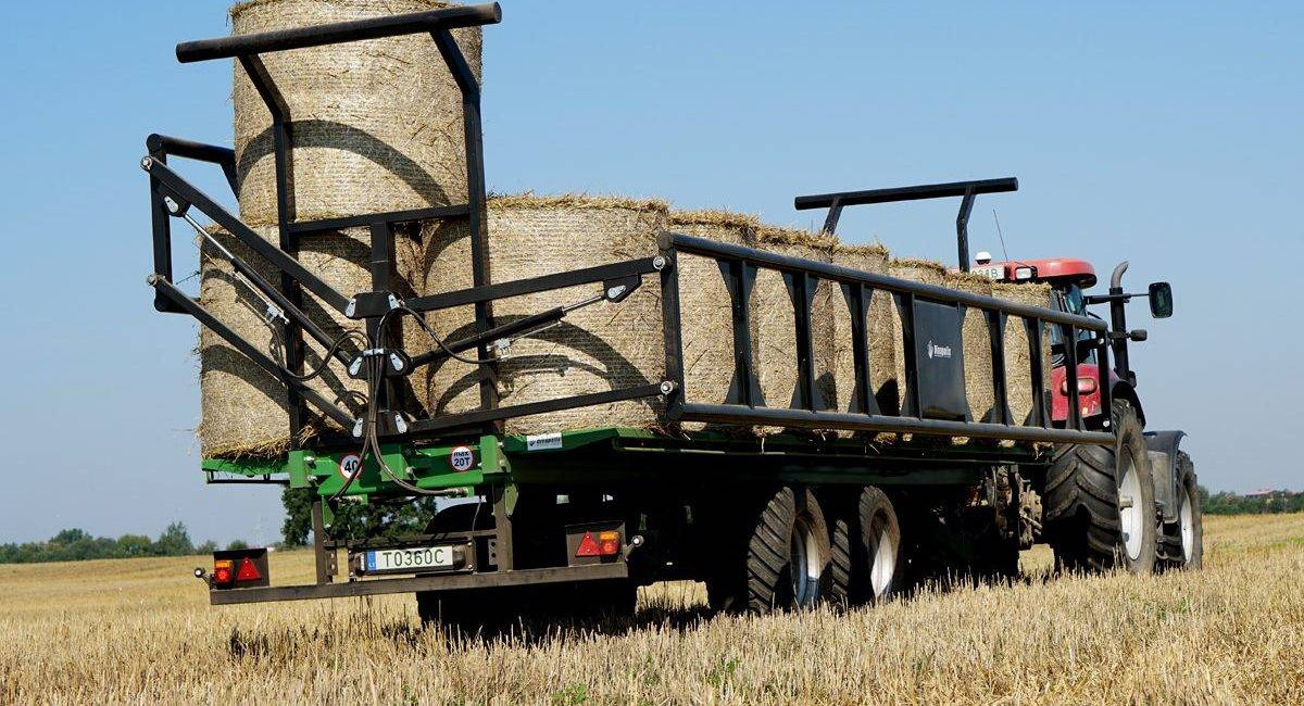 Dinapolis bale trailer 20t, RPP-9000 - Remolque platforma agrícola: foto 1 Dinapolis bale trailer 20t, RPP-9000 - Remolque platforma agrícola: foto 1