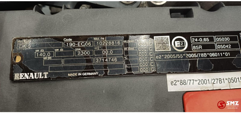 Renault Occ motor DXI5 140kw Renault - Motor de Caminhão: foto 5 Renault Occ motor DXI5 140kw Renault - Motor de Caminhão: foto 5