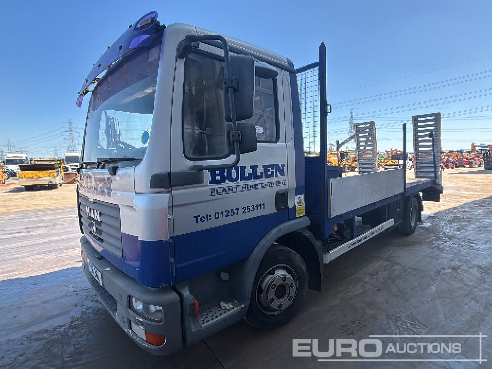 2006 MAN 4x2 Beavertail Plant Lorry, Winch, Ramps, Automatic Gearbox (Electrical Fault) - Caminhão transporte de veículos: foto 1 2006 MAN 4x2 Beavertail Plant Lorry, Winch, Ramps, Automatic Gearbox (Electrical Fault) - Caminhão transporte de veículos: foto 1
