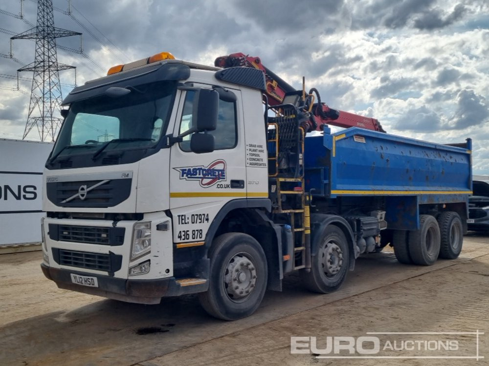 2012 Volvo FM370 - Caminhão basculante, Caminhão grua: foto 1 2012 Volvo FM370 - Caminhão basculante, Caminhão grua: foto 1