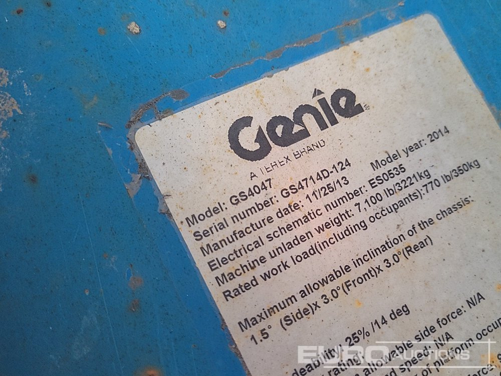 Plataforma aérea 2013 Genie GS4047: foto 29