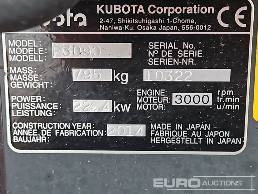 Cortador de grama 2014 Kubota F3090: foto 36 Cortador de grama 2014 Kubota F3090: foto 36