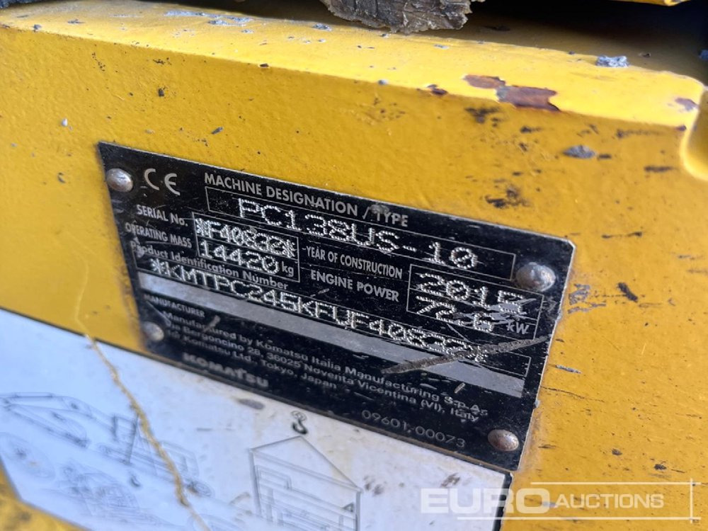 2015 Komatsu PC138 US-10 - Escavadora de rastos: foto 5 2015 Komatsu PC138 US-10 - Escavadora de rastos: foto 5