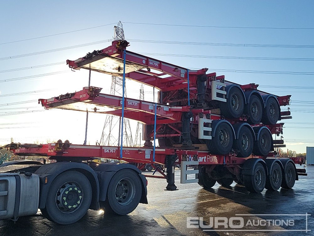 2015 SDC Tri Axle Sliding Skeletal Trailer (3 of) - Semi-reboque plataforma/ Caixa aberta: foto 1 2015 SDC Tri Axle Sliding Skeletal Trailer (3 of) - Semi-reboque plataforma/ Caixa aberta: foto 1