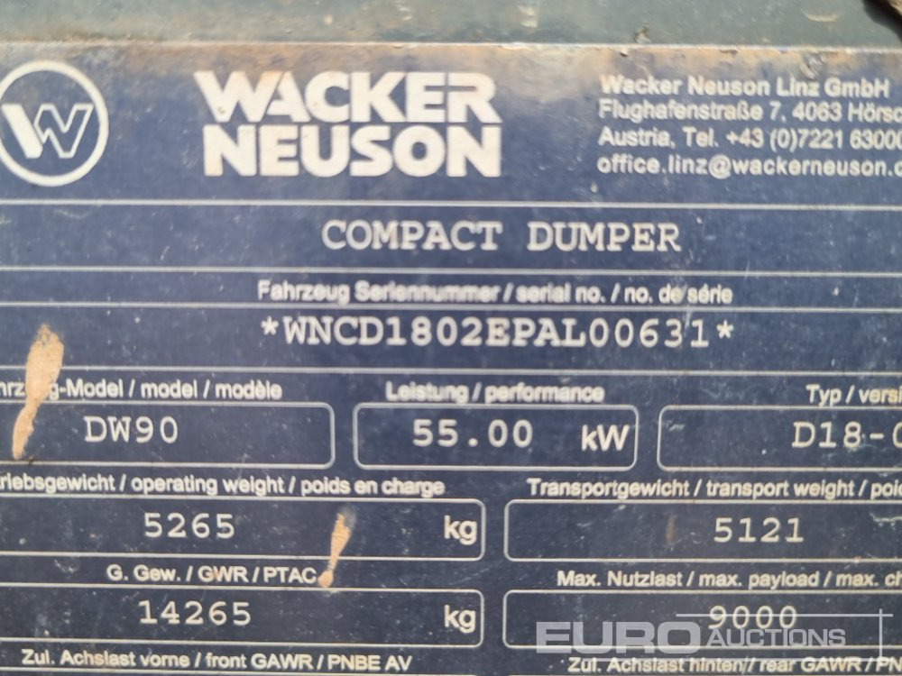 Tombador 2018 Wacker Neuson DW90: foto 38