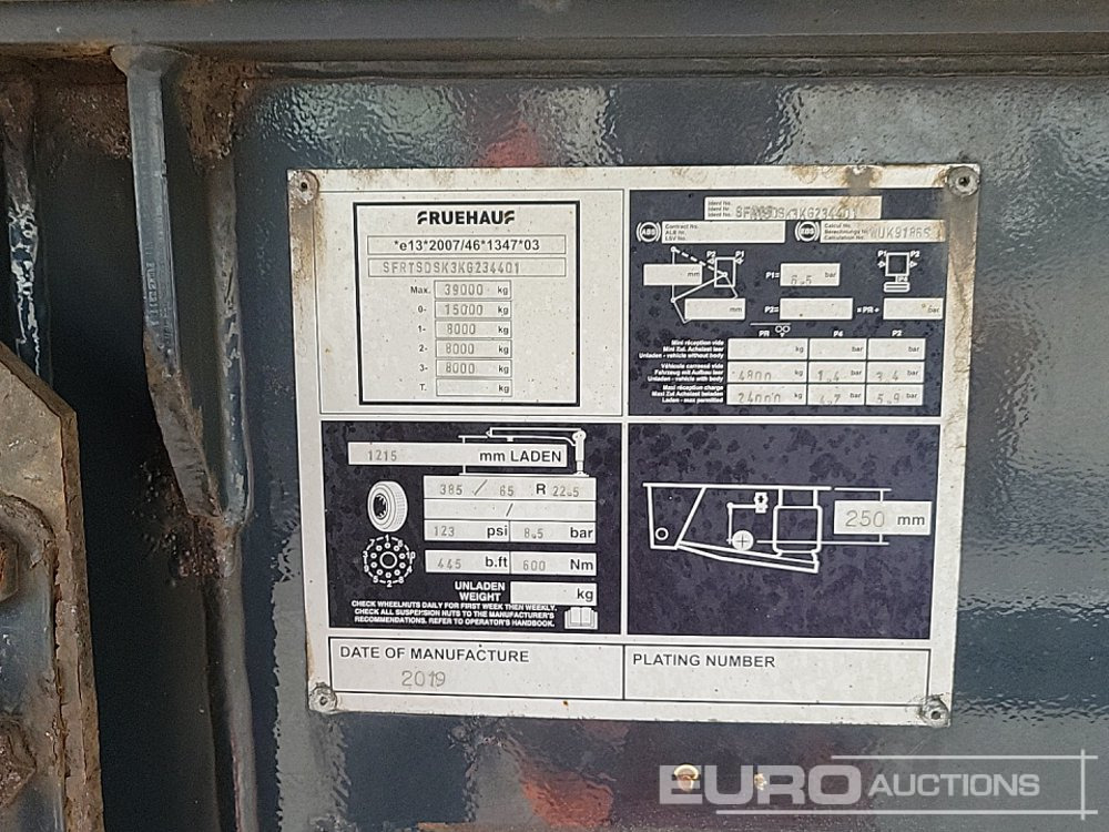 Semireboque basculante 2019 Freuhauf Tri Axle Bulk Tipping Trailer, Easy Sheet: foto 43