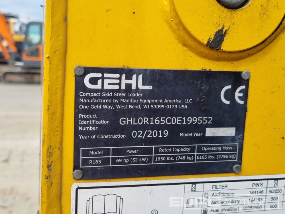 Mini carregadeira 2019 Gehl R165: foto 32