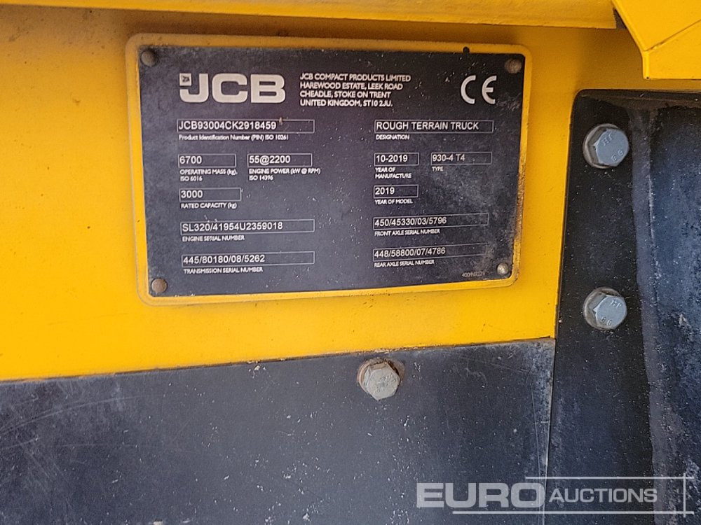 Empilhador todo-o-terreno 2019 JCB 930-4: foto 41