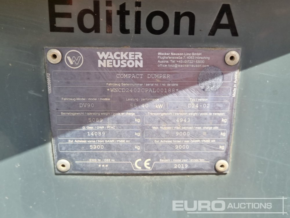 Tombador 2019 Wacker Neuson DV90: foto 31