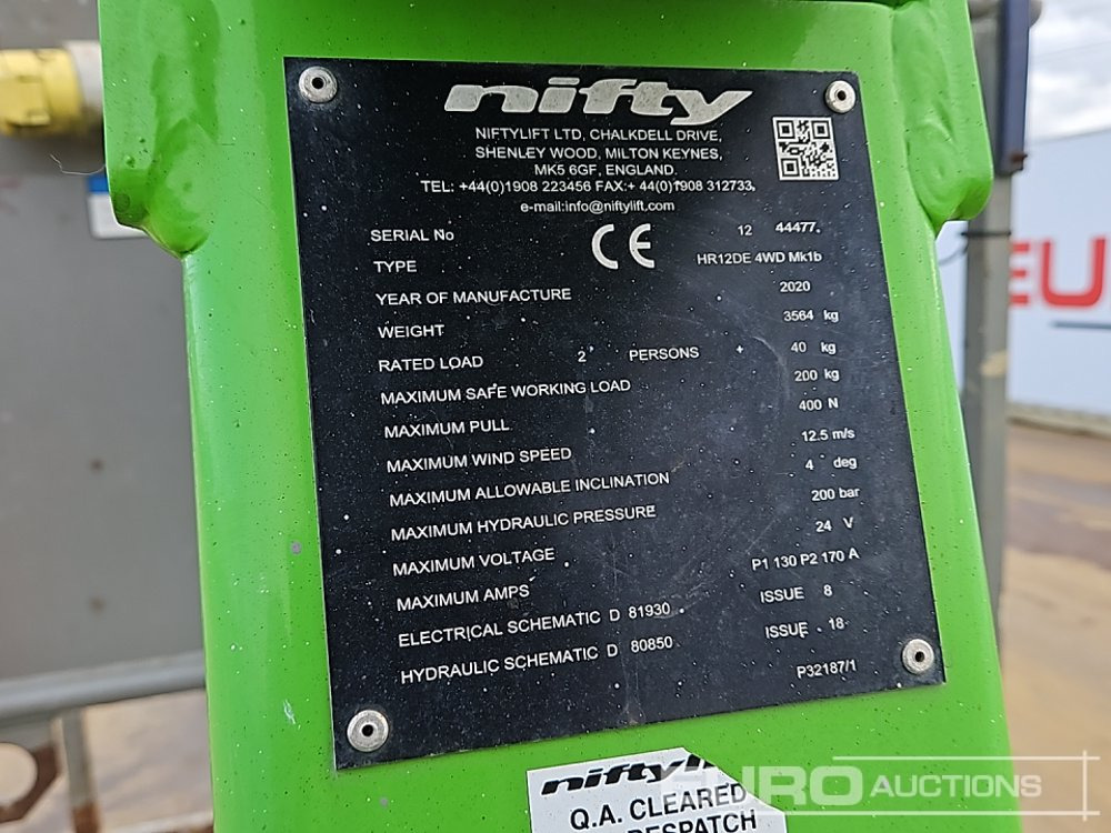 Plataforma aérea 2020 Niftylift HR12DE: foto 50