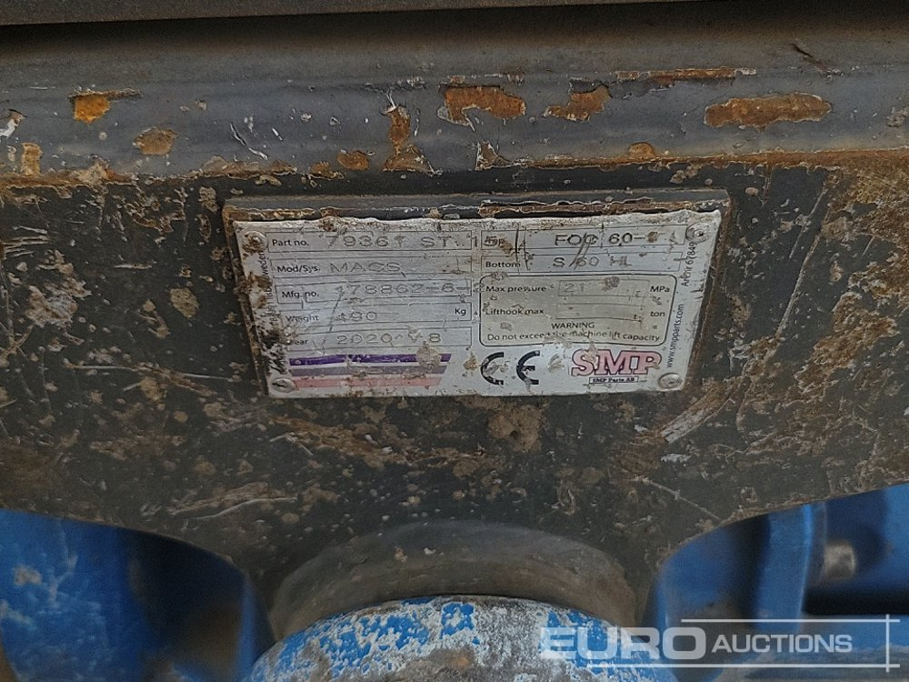 Acoplamento rápido 2020 SMP Hydraulic Tilt Rotator QH 60mm Pin to suit 10 Ton Excavator: foto 18