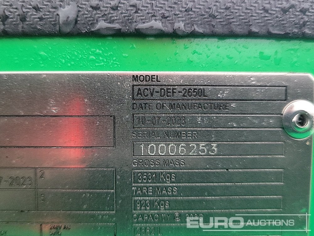 Depósito de armazenamento 2023 DYMAC ACV-DEF-2650L: foto 19