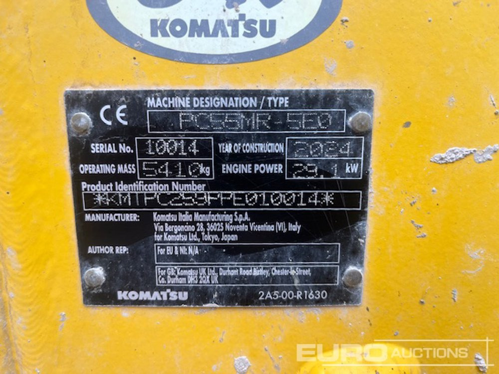 Mini escavadeira 2024 Komatsu PC55MR-5E0: foto 10 Mini escavadeira 2024 Komatsu PC55MR-5E0: foto 10