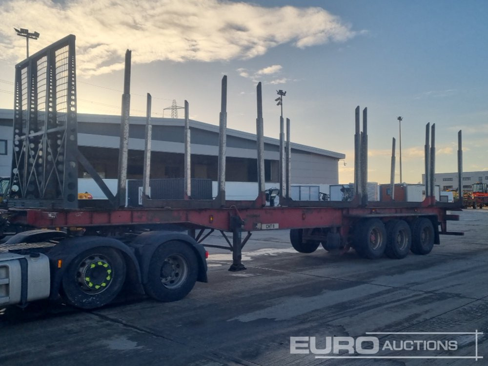 Dennison Tri Axle Log Trailer, Front Lift Axle, Air Brakes - Semi-reboque florestal: foto 1 Dennison Tri Axle Log Trailer, Front Lift Axle, Air Brakes - Semi-reboque florestal: foto 1