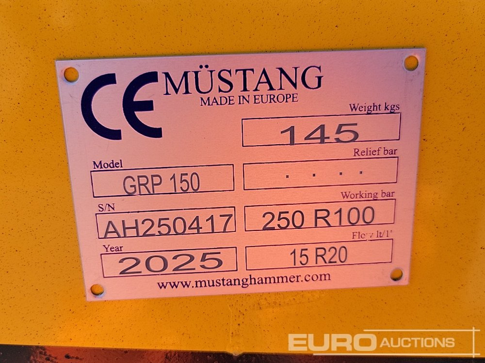 Equipamento de Escavadeira Unused 2025 Mustang GRP150: foto 18