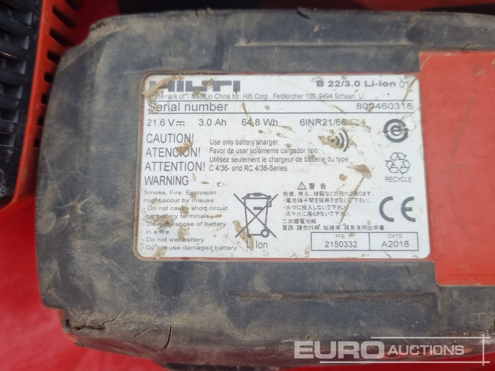 Hilti SIW 6AT-A22 22Volt Cordless 1/2" Impact Wrench - Equipamento de construção: foto 5 Hilti SIW 6AT-A22 22Volt Cordless 1/2" Impact Wrench - Equipamento de construção: foto 5