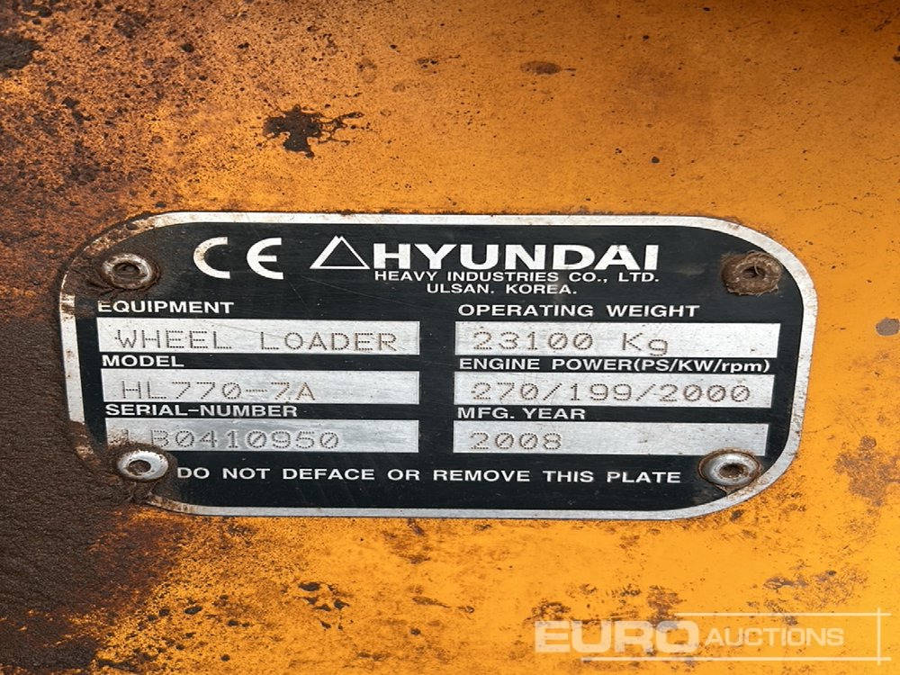Hyundai HL770-7A - Carregadeira de rodas: foto 2 Hyundai HL770-7A - Carregadeira de rodas: foto 2