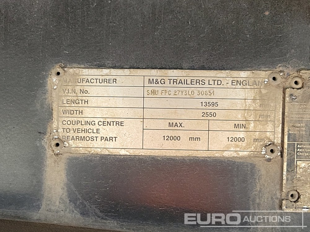 Semi-reboque plataforma/ Caixa aberta M&G Tri Axle Flatbed Trailer, Twist Locks: foto 40
