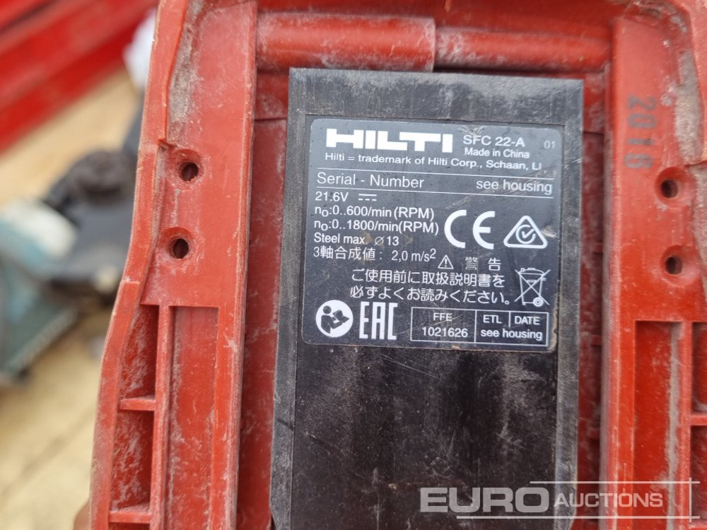 Equipamento de construção Makita 110Volt Drill, 110Volt Die Grinder, 110Volt 9" Grinder, 110Volt Rip Saw, 110Volt Jig Saw, Petrol Chainsaw Body, Hilti Battery Metal Construction Driver, Hilti 110 Volt Hammer Drill, Hilti Batte: foto 11