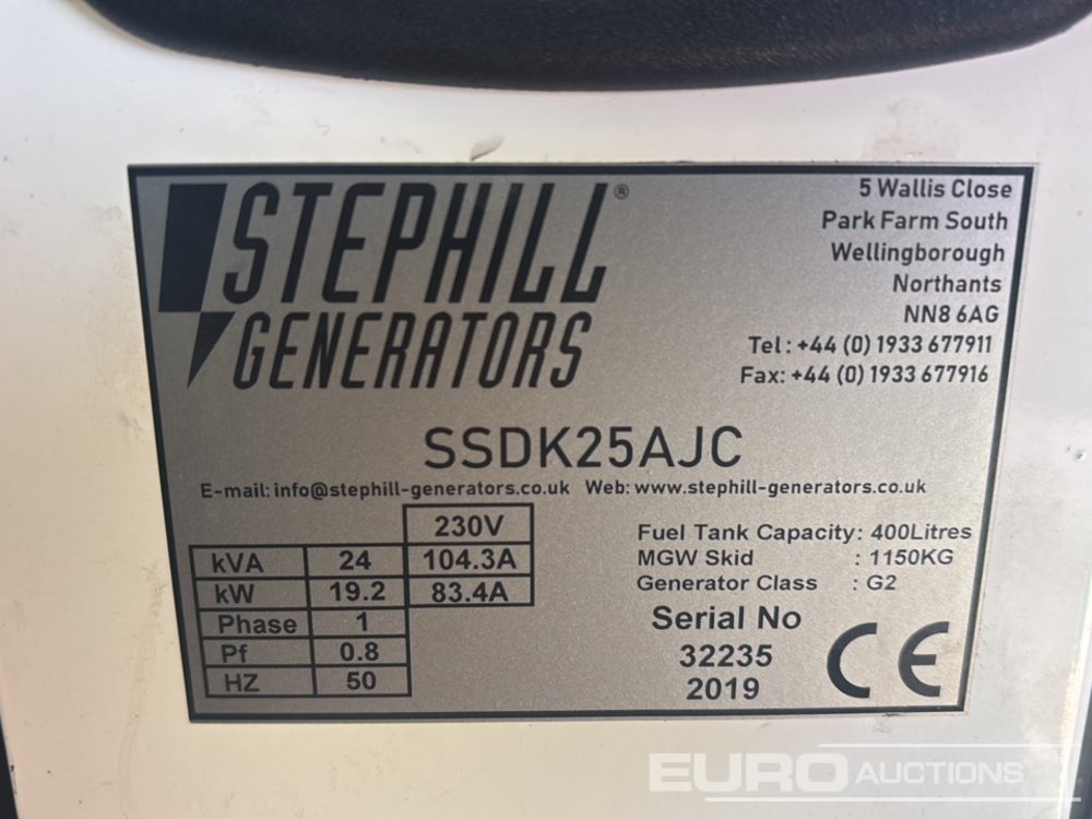 Gerador elétrico Solar Pod Stephill SSDK25AJC 24kVA Generator, Kubota Engine: foto 50