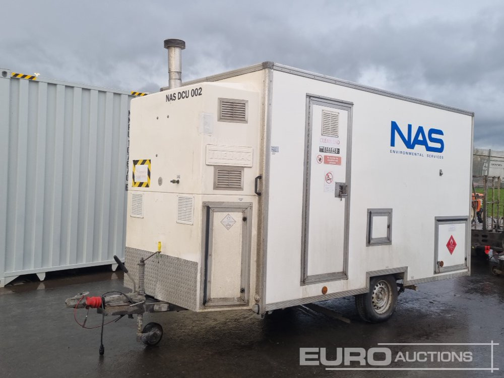 Thermac Single Axle Decontamination Unit, Self Contained, Gas Honda Generator Working Boiler - Reboque porta máquinas: foto 1 Thermac Single Axle Decontamination Unit, Self Contained, Gas Honda Generator Working Boiler - Reboque porta máquinas: foto 1