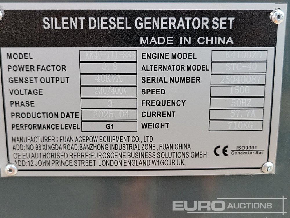 Gerador elétrico Unused 2025 Kawakenki KK40-III-SSS: foto 24