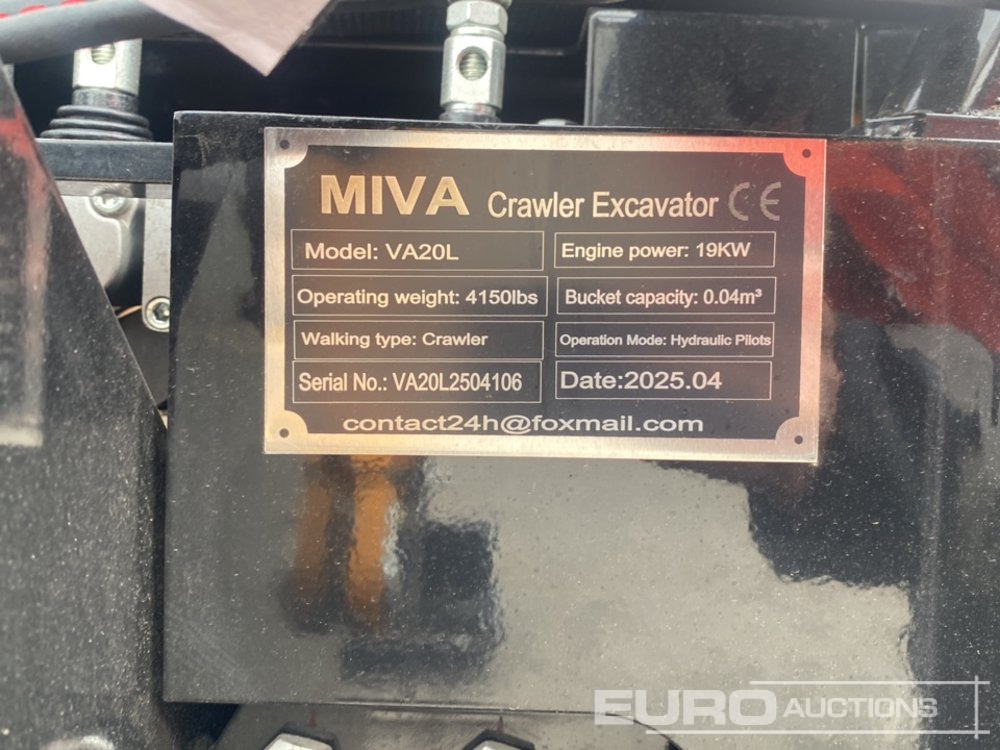 Mini escavadeira Unused 2025 Miva VA20L: foto 30