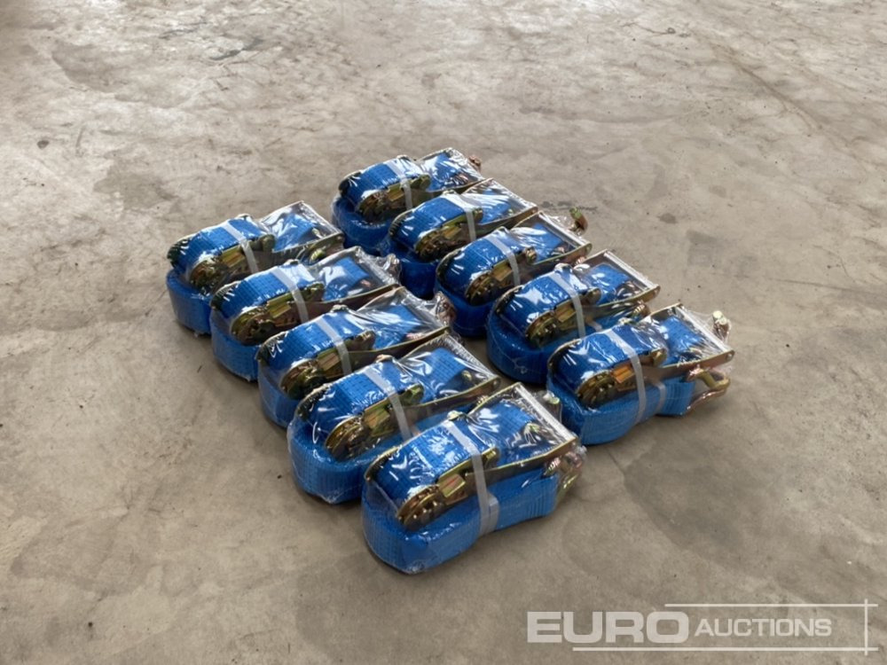 Unused 5 Ton x 10m Ratchet Straps (10 of) - Equipamento para oficina: foto 1 Unused 5 Ton x 10m Ratchet Straps (10 of) - Equipamento para oficina: foto 1