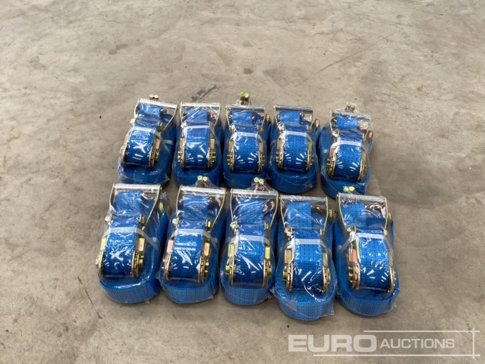 Unused 5 Ton x 10m Ratchet Straps (10 of) - Equipamento para oficina: foto 2 Unused 5 Ton x 10m Ratchet Straps (10 of) - Equipamento para oficina: foto 2