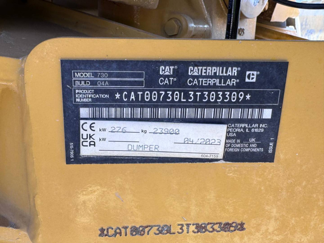 Caminhão articulado CAT 730-04: foto 6