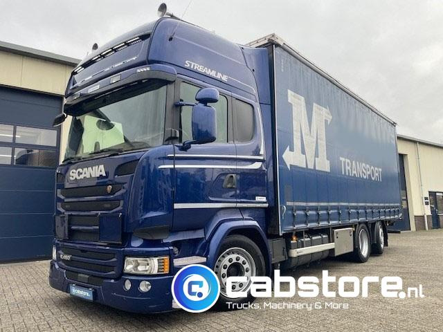 Scania R450 LB6X2MLB Euro 6 - Bouwjaar 2016 - Topline - Doorlaad-volume combi+ Wecon Middenas aanhangwagen - Good condition - Caminhão com lona: foto 4 Scania R450 LB6X2MLB Euro 6 - Bouwjaar 2016 - Topline - Doorlaad-volume combi+ Wecon Middenas aanhangwagen - Good condition - Caminhão com lona: foto 4