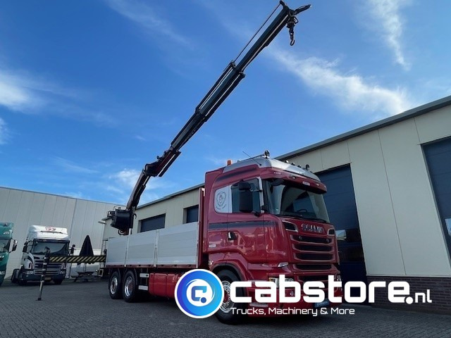 Camião de caixa aberta/ Plataforma, Caminhão grua Scania R520 LB6X2*4HNB Euro 6 - Bouwjaar 2013 - Highline - Opticruise  - Open box + Palfinger PK 24001-K B Autolaadkraan - Good condition !: foto 19