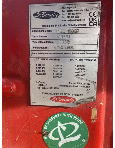 LaBounty MSD1000R - Tesoura de demolição de Máquina de construção: foto 4 LaBounty MSD1000R - Tesoura de demolição de Máquina de construção: foto 4