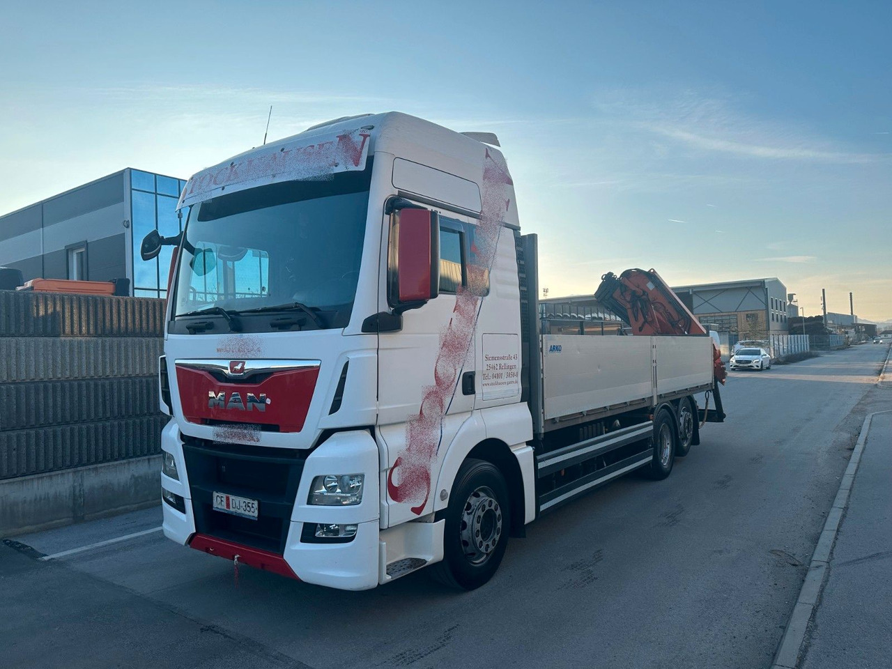 MAN TGX 26.440 6X2 Intarder ATLAS 165 - Camião de caixa aberta/ Plataforma, Caminhão grua: foto 2 MAN TGX 26.440 6X2 Intarder ATLAS 165 - Camião de caixa aberta/ Plataforma, Caminhão grua: foto 2