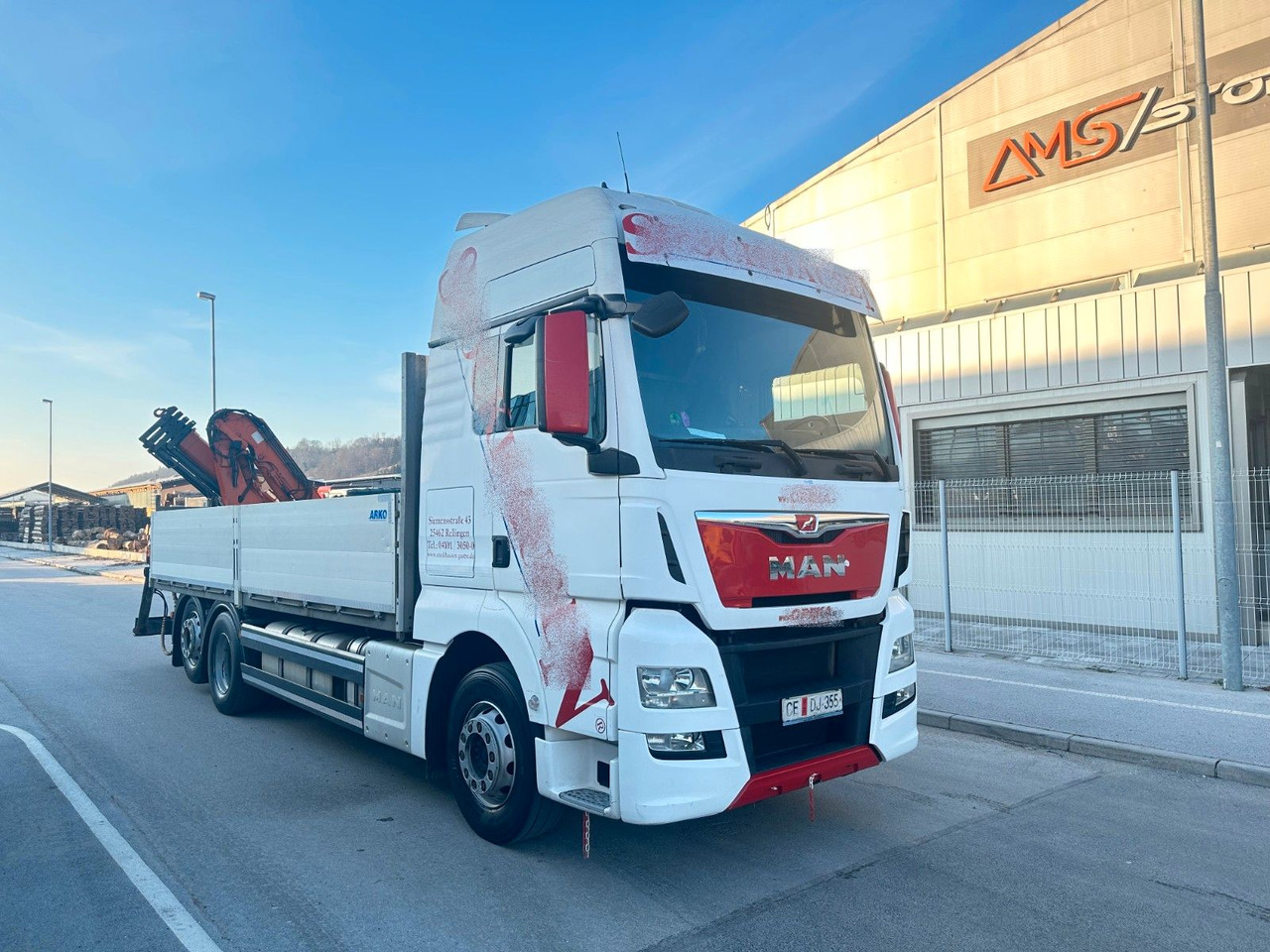 MAN TGX 26.440 6X2 Intarder ATLAS 165 - Camião de caixa aberta/ Plataforma, Caminhão grua: foto 1 MAN TGX 26.440 6X2 Intarder ATLAS 165 - Camião de caixa aberta/ Plataforma, Caminhão grua: foto 1