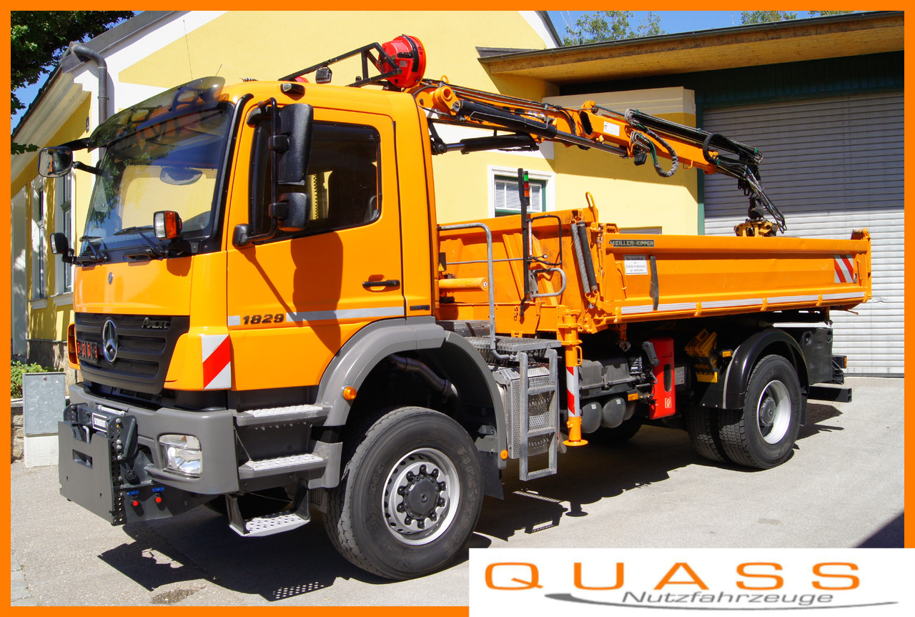 MERCEDES-BENZ AXOR 1829 4x4/EURO 5/ATLAS 65.2/MEILLER/Winterdienst - Caminhão basculante, Caminhão grua: foto 1 MERCEDES-BENZ AXOR 1829 4x4/EURO 5/ATLAS 65.2/MEILLER/Winterdienst - Caminhão basculante, Caminhão grua: foto 1