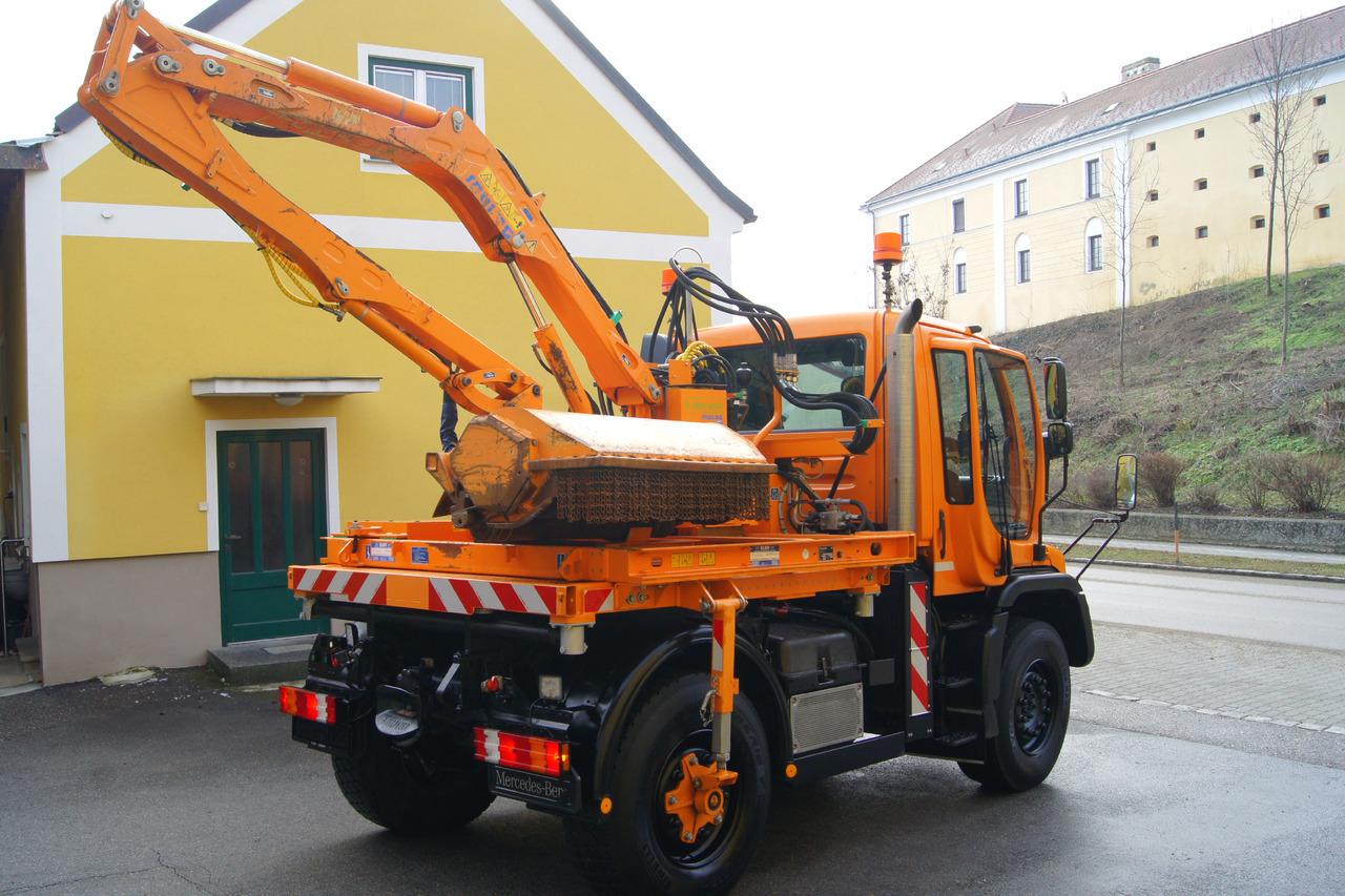 Caminhão basculante MERCEDES-BENZ Unimog U 400/TÜV/Hydrostat/Mähtür +MULAG MHU 800: foto 6