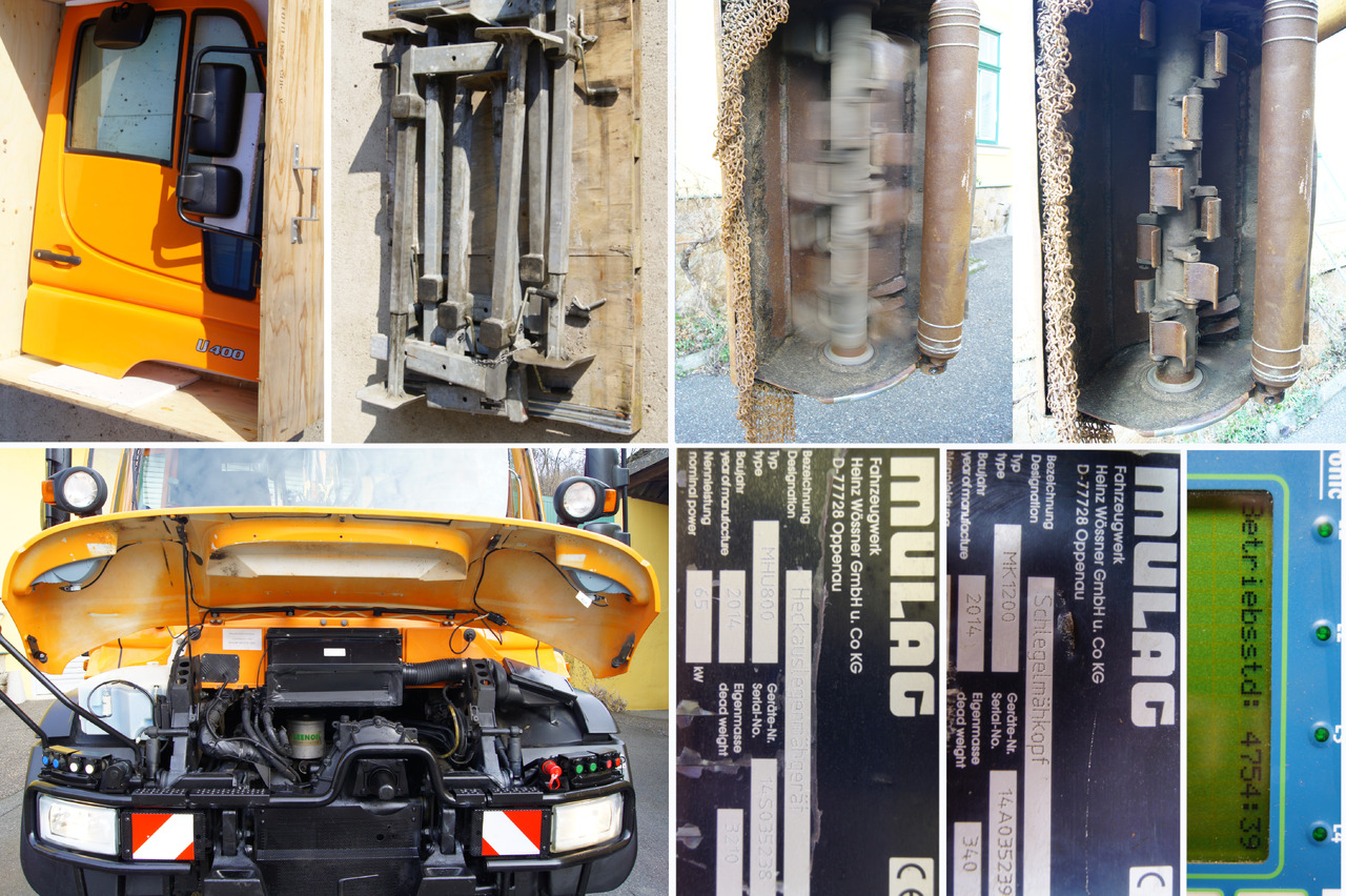 Caminhão basculante UNIMOG Unimog U 400/TÜV/Hydrostat/Mähtür +MULAG MHU 800: foto 12