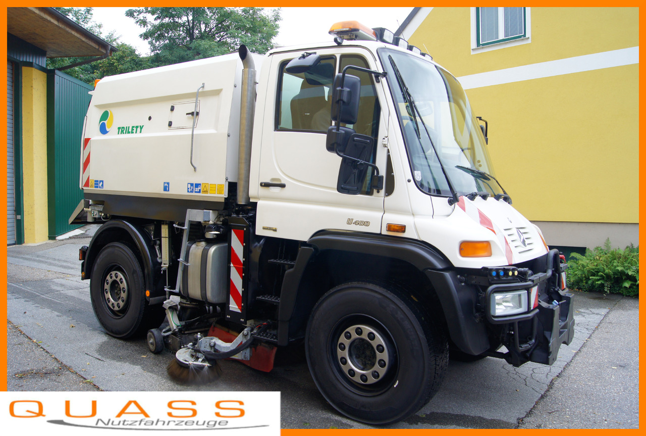 UNIMOG Unimog U400 + TRILETY Kehrmaschine/TÜV/EUR4/Leistungshydraulik - Varredora urbana: foto 1 UNIMOG Unimog U400 + TRILETY Kehrmaschine/TÜV/EUR4/Leistungshydraulik - Varredora urbana: foto 1