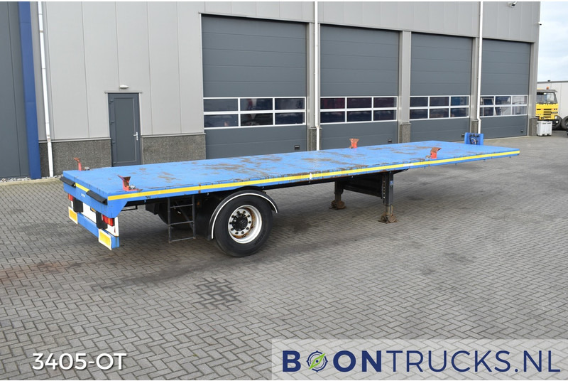 Schmitz Cargobull SKO 10 PLATTE BAK | TWISTLOCKS 20ft * L 900 cm * KENTEKEN LANGZAAM VERKEER - Semi-reboque plataforma/ Caixa aberta: foto 1 Schmitz Cargobull SKO 10 PLATTE BAK | TWISTLOCKS 20ft * L 900 cm * KENTEKEN LANGZAAM VERKEER - Semi-reboque plataforma/ Caixa aberta: foto 1