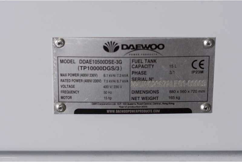 Gerador elétrico nuevo Daewoo DDAE10500DSE-3G: foto 7