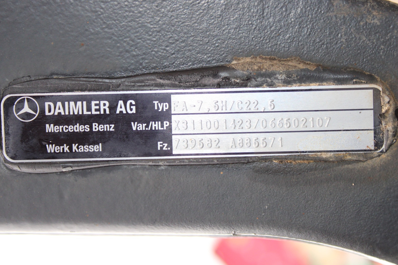 AXA FATA MERCEDES ACTROS HYDRODRIVE FA-7,5H-C22,5 A9603311701, X311001423, A9605530104 - Eixo dianteiro de Caminhão: foto 3 AXA FATA MERCEDES ACTROS HYDRODRIVE FA-7,5H-C22,5 A9603311701, X311001423, A9605530104 - Eixo dianteiro de Caminhão: foto 3