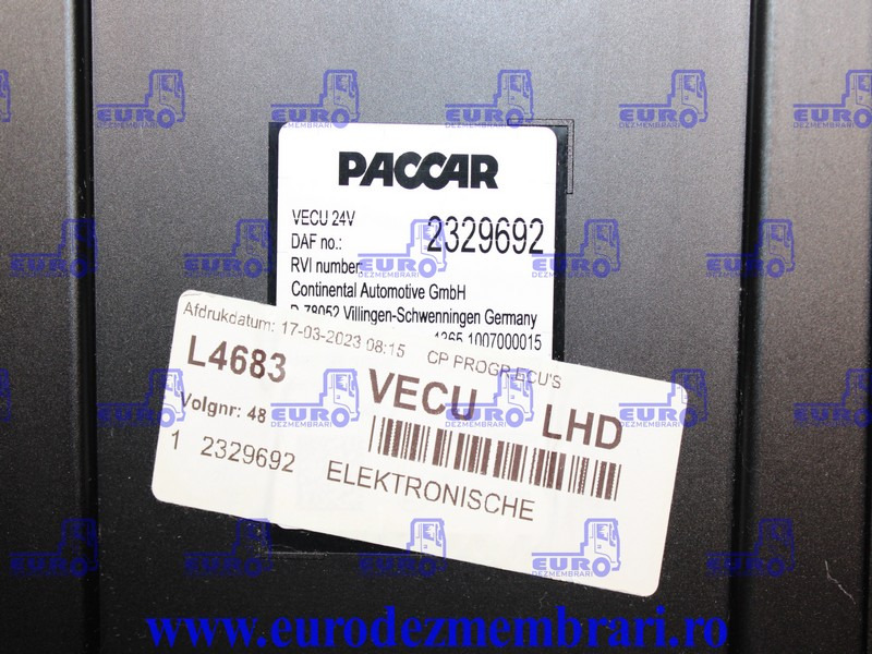 CALCULATOR VECU DAF XF XG 2329692 - Centralina electrónica de Caminhão: foto 3 CALCULATOR VECU DAF XF XG 2329692 - Centralina electrónica de Caminhão: foto 3