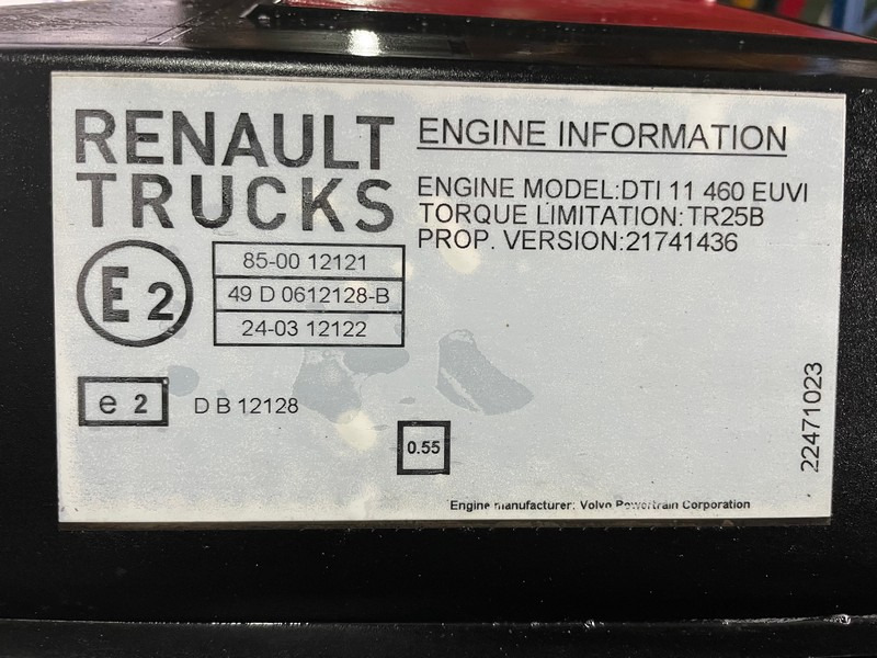 MOTOR RENAULT T DTI 11 460CP E6 21741436 - Motor de Caminhão: foto 5 MOTOR RENAULT T DTI 11 460CP E6 21741436 - Motor de Caminhão: foto 5