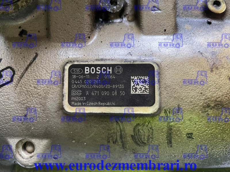 POMPA INALTA PRESIUNE MERCEDES ACTROS MP4 OM470LA A4710900850, 0445020261 - Bomba de combustivel de Caminhão: foto 2 POMPA INALTA PRESIUNE MERCEDES ACTROS MP4 OM470LA A4710900850, 0445020261 - Bomba de combustivel de Caminhão: foto 2