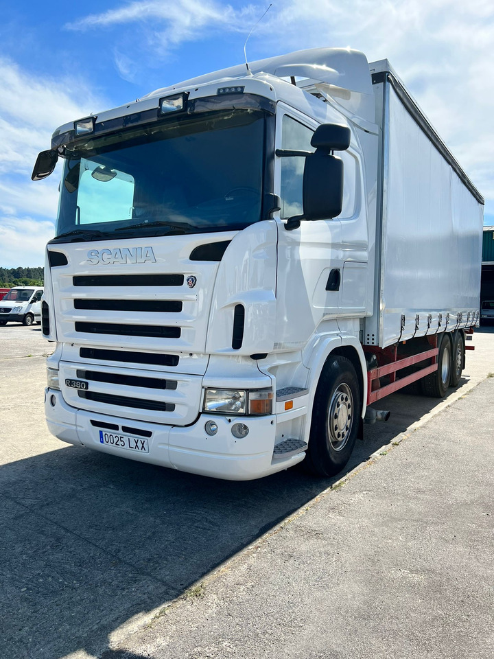 CAMION SCANIA 380 CON CARRETILLA MOFFET M4 - Caminhão com lona: foto 1 CAMION SCANIA 380 CON CARRETILLA MOFFET M4 - Caminhão com lona: foto 1