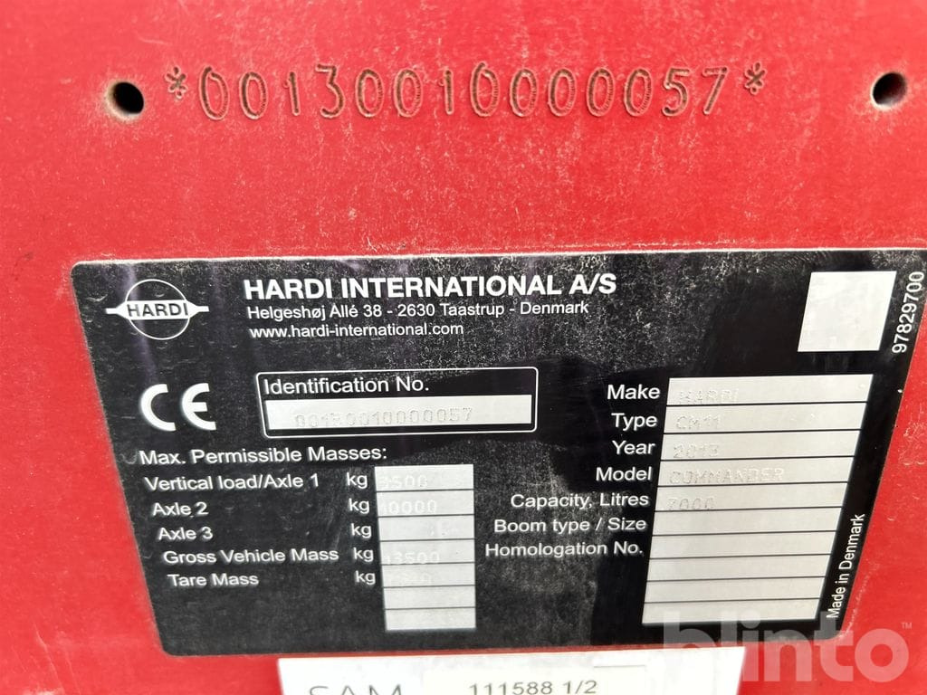 Pulverizador agricola Hardi Commander CM11 7000 I - Nybesiktigad: foto 16