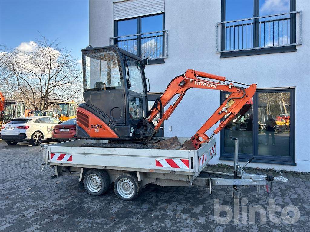 Hitachi Zaxis 18 CLR - Meyer Fahrzeugbau - Dreiseitenkipper 3,5 t - Mini escavadeira: foto 2 Hitachi Zaxis 18 CLR - Meyer Fahrzeugbau - Dreiseitenkipper 3,5 t - Mini escavadeira: foto 2